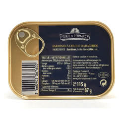 Sardines à l'huile d'arachide 0.115gr