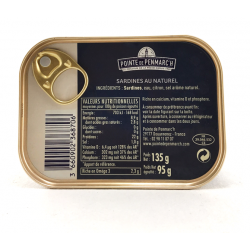Sardines entières au naturel 0.135gr
