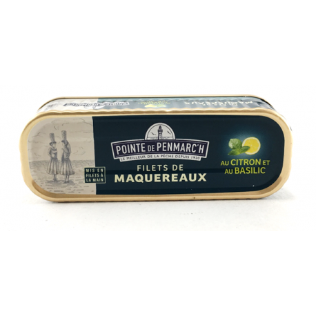 Maquereaux en filets marinés au Citron / Basilic 0.176gr Maquereaux en filets marinés au Citron / Basilic 0.176gr