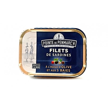 Filets de Sardines à l'huile d'olive aux 5 Baies